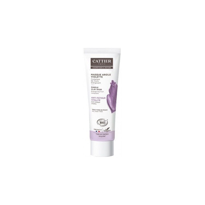 Masque Argile Violette Bio Cattier - Peau éclatante