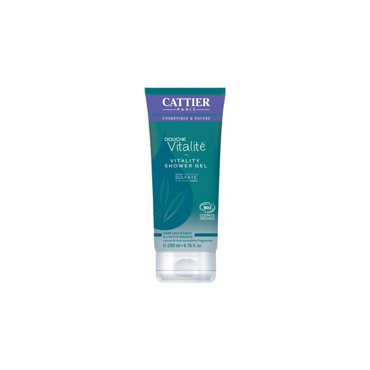 Gel douche Cattier Vitalité 200 ml - Soin lavant bio