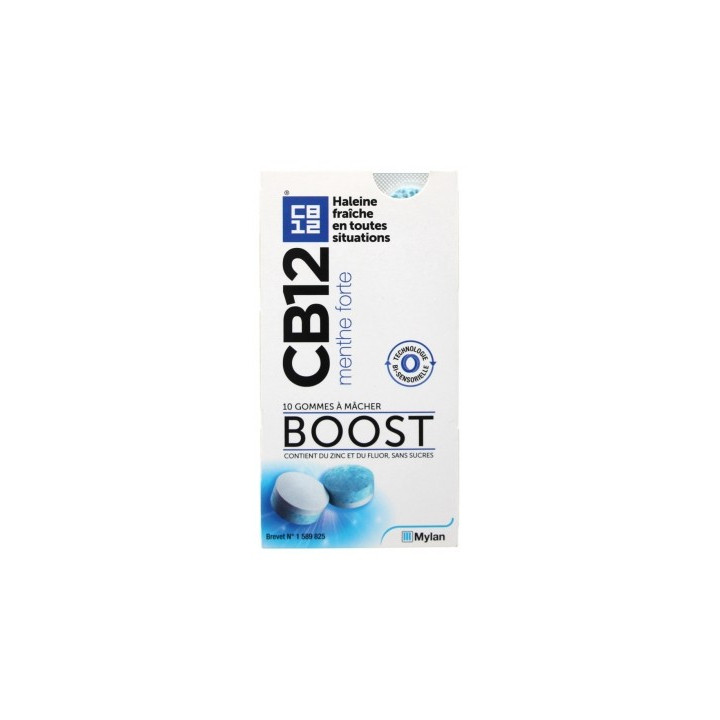 CB12 Boost Strong Mint - Gommes à mâcher pour une haleine fraîche