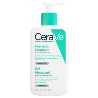 CeraVe Gel Moussant - Nettoyant Visage pour Peaux Normales à Grasses