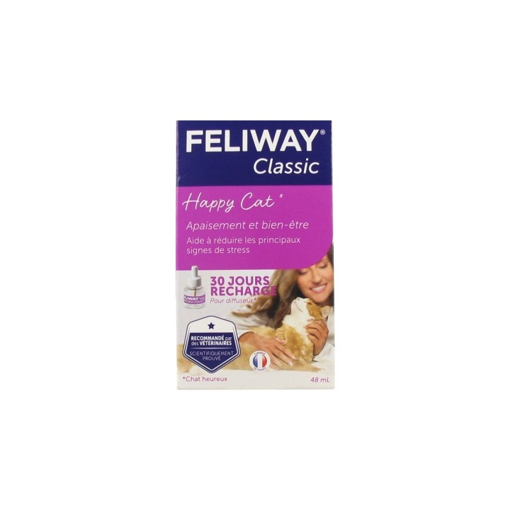 Feliway Classic Recharge 48 ml - Réduisez le stress de votre chat
