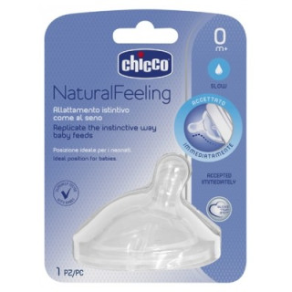 Tétine Chicco Natural Feeling - Débit Lent - 0 Mois et +