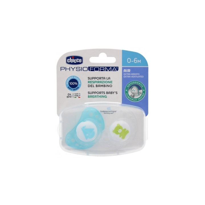 Sucettes silicone 0-6 mois Chicco Physio Forma Air