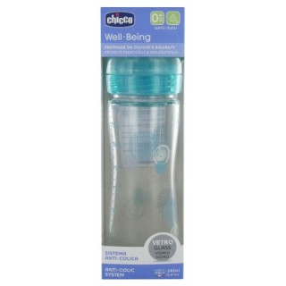 Biberon Chicco Well Being 240 ml - Biberon en verre pour nouveau-nés