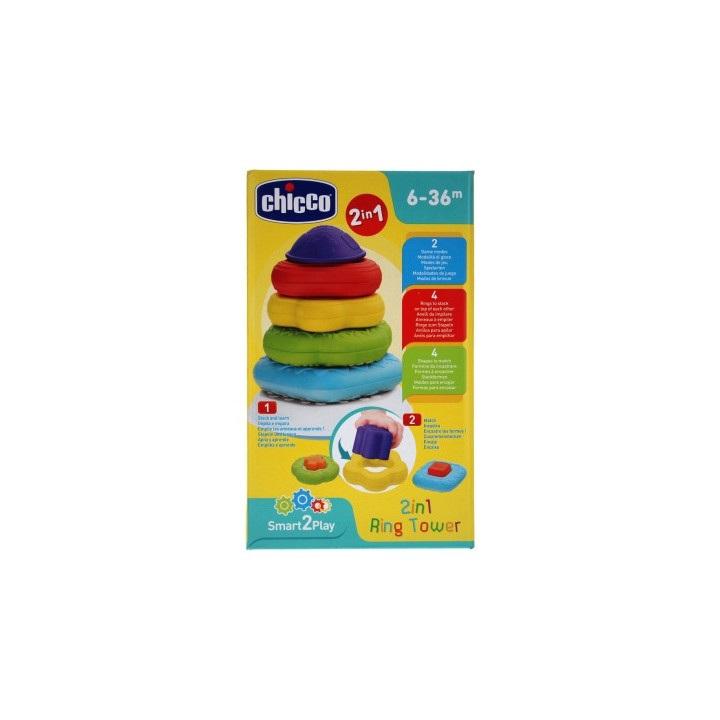 Chicco Smart2Play Anneaux à Empiler 2en1