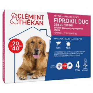 Fiprokil Duo Grand Chien - Antiparasitaire pour chiens