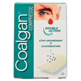 Coalgan Stop Saignement - Compresses Stériles pour Cicatrisation