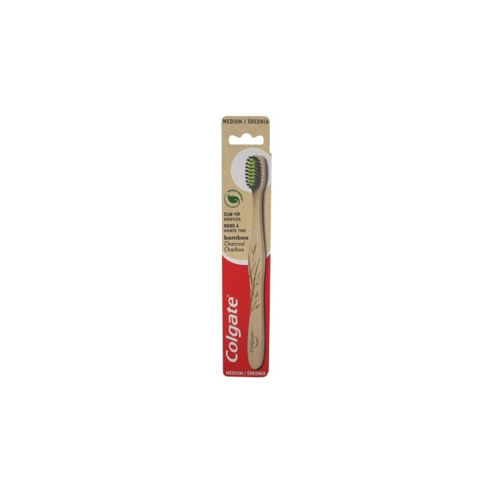 Brosse à dents Colgate Bamboo Charbon Medium