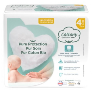 Cottony Couches Taille 4 - Couches pour bébés avec coton bio
