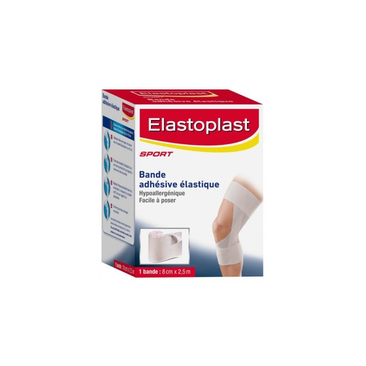 Bande adhésive élastique Elastoplast 8 cm x 2,5 m