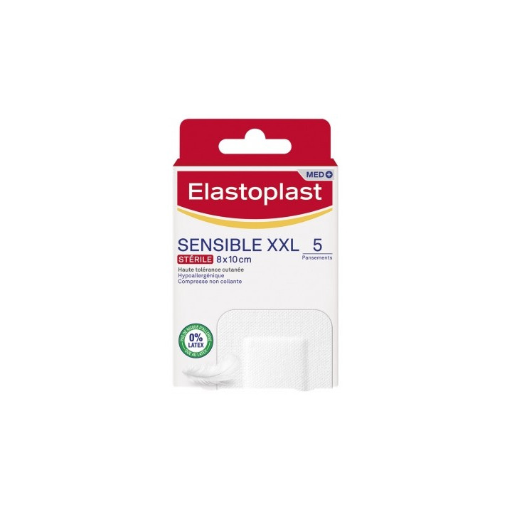 Elastoplast Sensible XXL, pansements stériles pour plaies