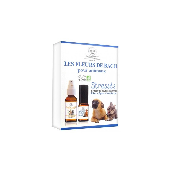 Kit Fleurs de Bach pour Animaux Stressés - Elixirs & Co