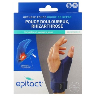 Orthèse pouce rigide de repos Epitact pour rhizarthrose main gauche