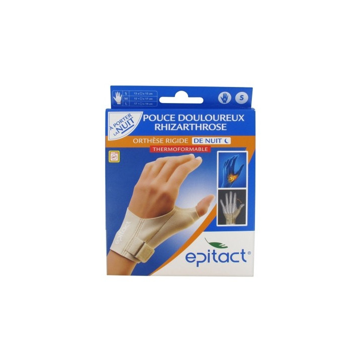 Orthèse de nuit pour rhizarthrose du pouce droit