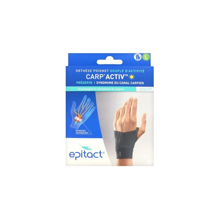 Orthèse de poignet souple d'activité Carp'Activ main gauche