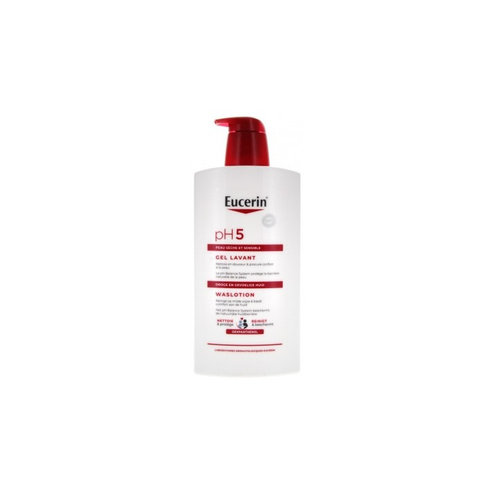 Eucerin pH5 Gel Lavant 1L - Soin d’hygiène pour peaux sensibles