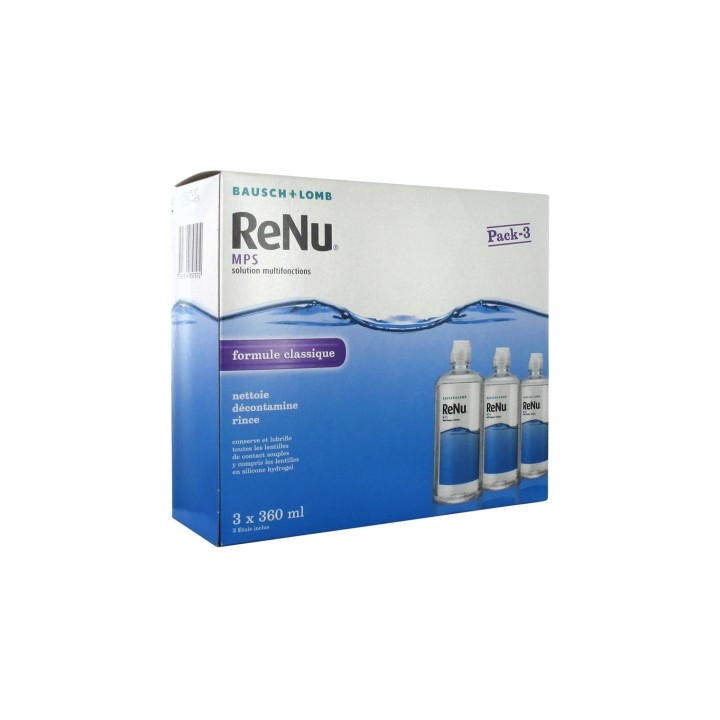 Solution ReNu MPS de Bausch + Lomb pour lentilles de contact