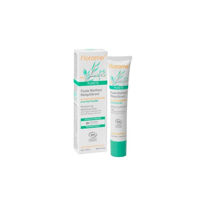 Fluide Matifiant Rééquilibrant Bio Florame 40 ml