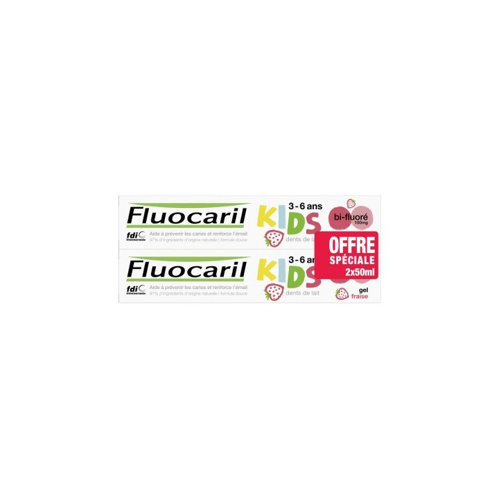 Dentifrice Fluocaril Kids Bi-Fluoré 3-6 ans
