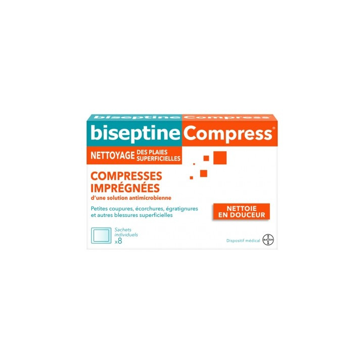 BiseptineCompress - Compresses désinfectantes pour petites plaies