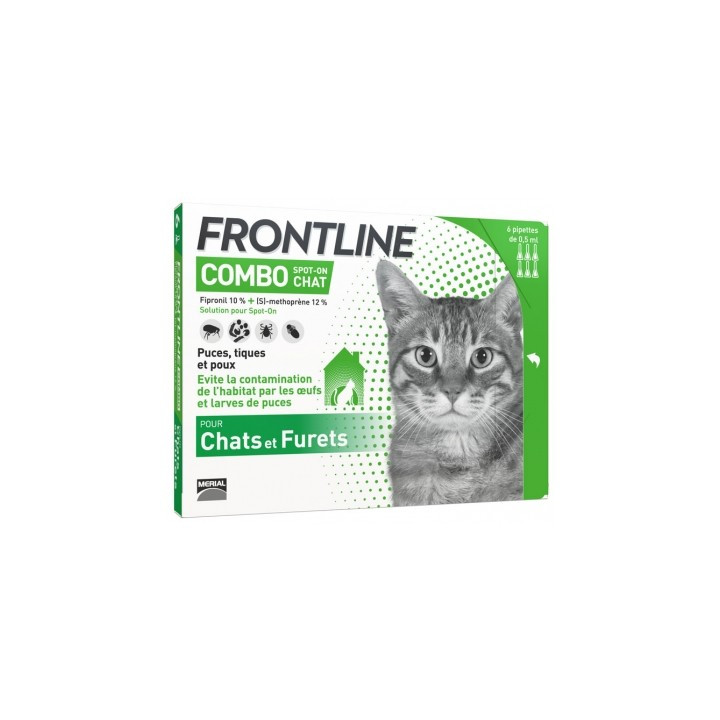 Frontline Combo Spot-On Chats et Furets - Protège votre animal