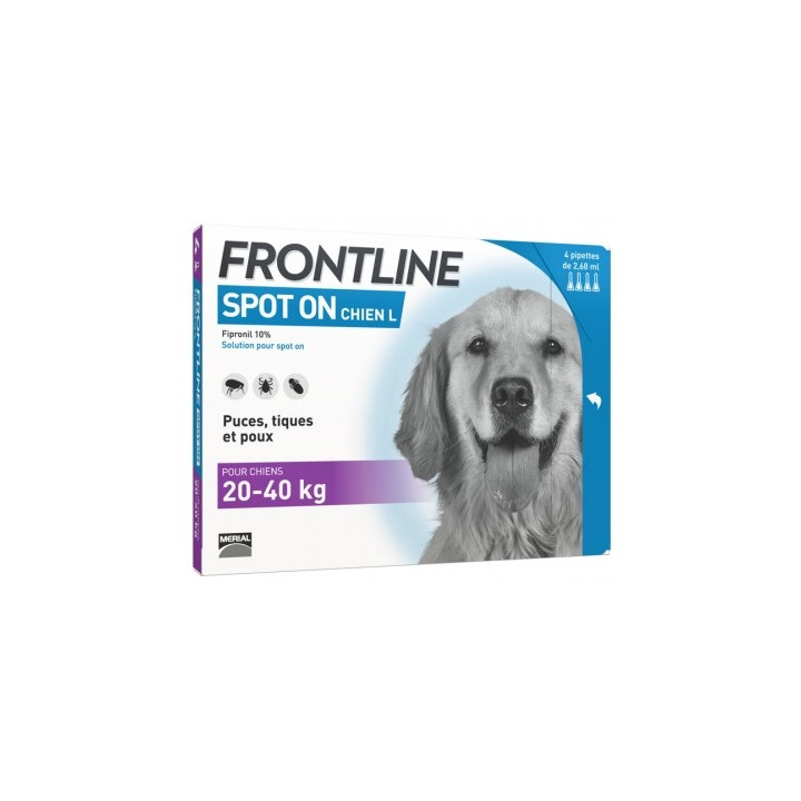 Frontline Spot-On Chien L - Antiparasitaire pour chiens