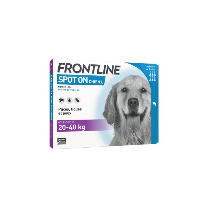 Frontline Spot-On Chien L - Antiparasitaire pour chiens