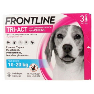 Frontline TRI-ACT 10-20 kg - Protection antiparasitaire pour chiens