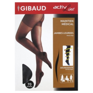 Collant de maintien Gibaud ActivLine 70 Deniers gris fumé
