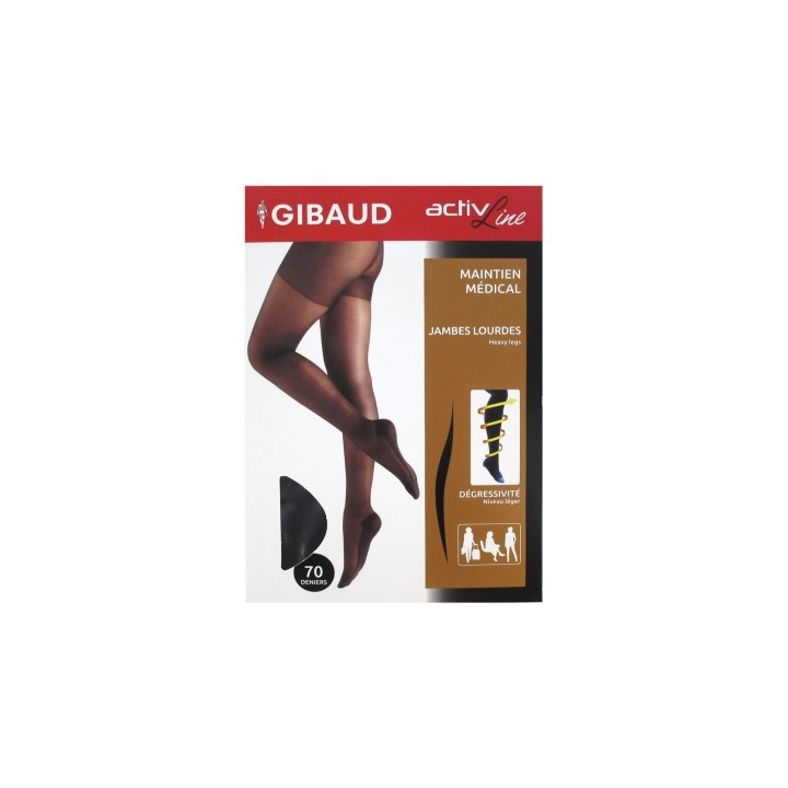 Collant de maintien Gibaud ActivLine 70 Deniers gris fumé