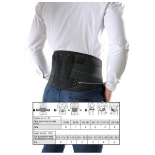 Ceinture lombaire Gibaud Lombogib Double Action Noire