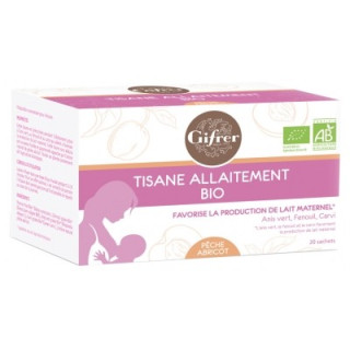 Tisane Allaitement Pêche Abricot Bio - Gifrer Maman