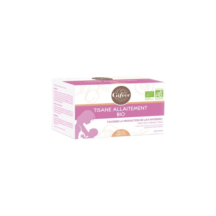 Tisane Allaitement Pêche Abricot Bio - Gifrer Maman