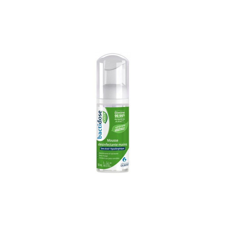 Mousse Désinfectante Mains Bactidose Green 50ml