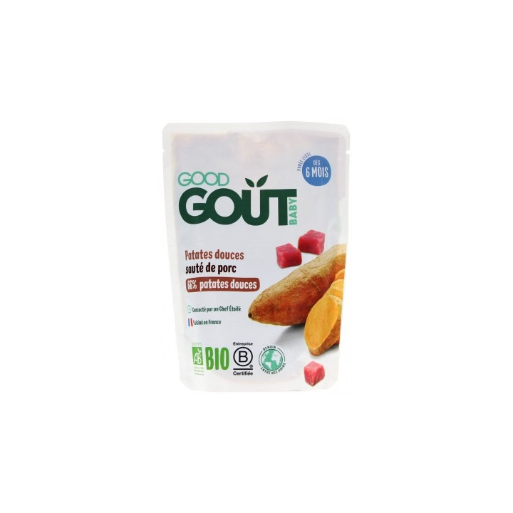 Purée bio pour bébés - Patates Douces Sauté de Porc