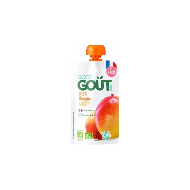 Purée de mangue bio Good Goût 99,9% dès 4 mois