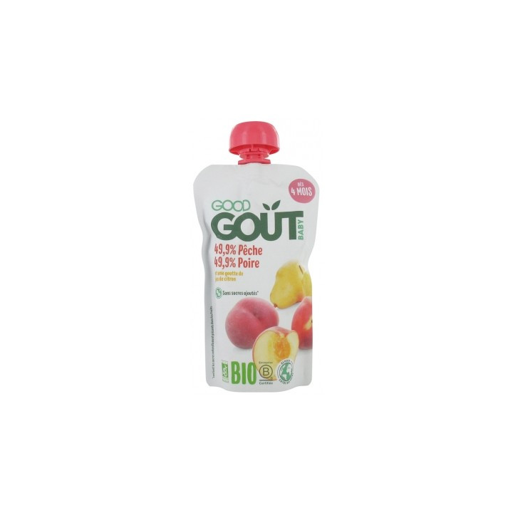 Purée bio Good Goût Pêche Poire 120g