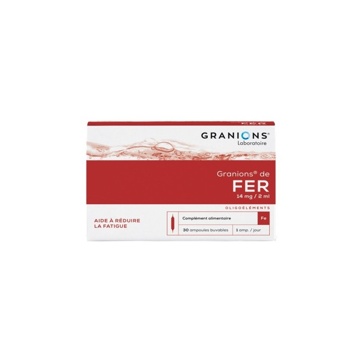 Granions de Fer 30 Ampoules - Complément Alimentaire
