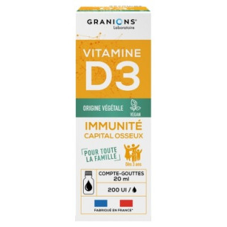 Vitamine D3 200 UI - Complément alimentaire pour système immunitaire