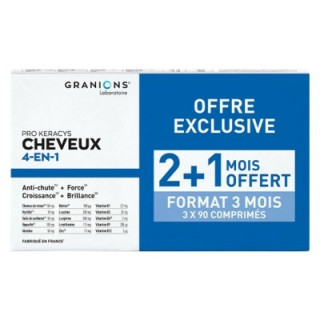 Granions Pro Keracys Cheveux 4 en 1 - Complément alimentaire pour cheveux