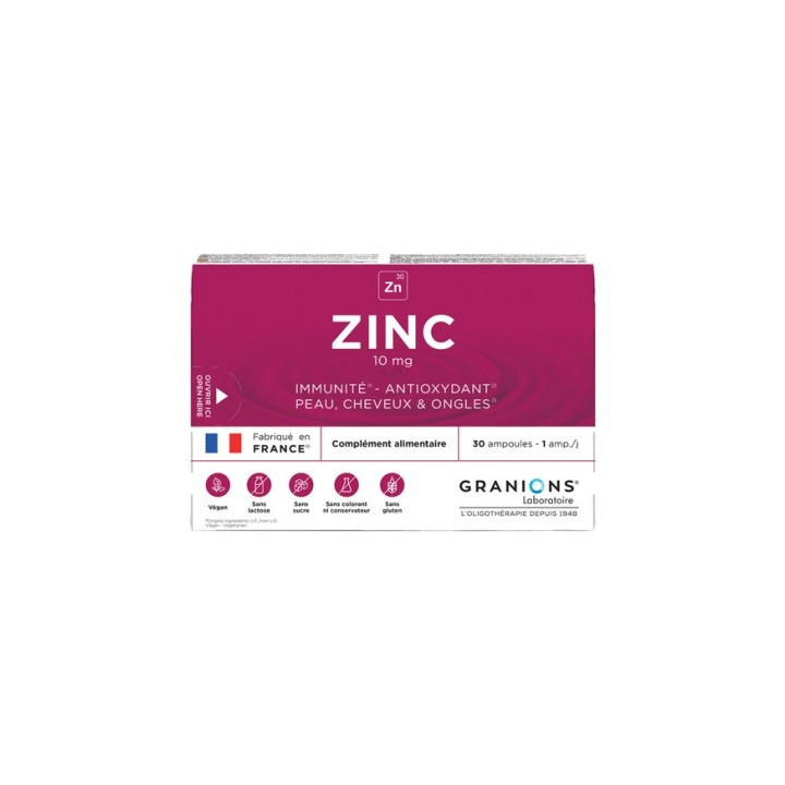 Granions Zinc - Complément alimentaire pour renforcer l'organisme