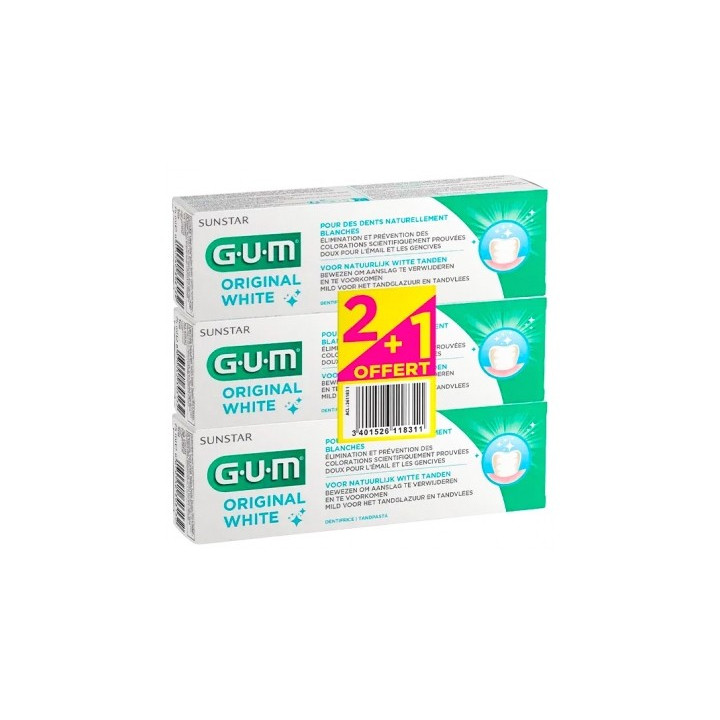 Dentifrice GUM Original White pour un sourire éclatant