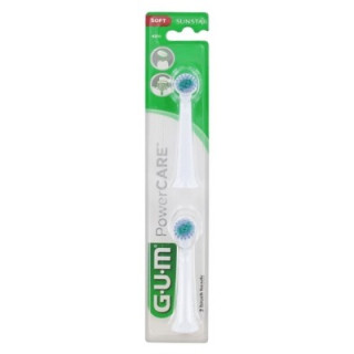 Brossettes GUM Power Care 2 Têtes de Brosse
