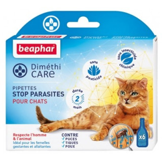Beaphar Diméthicare Stop Parasites Chats - Protection antiparasitaire naturelle