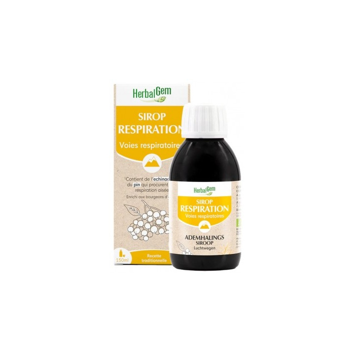 Sirop Respiration Bio HerbalGem - Soulagez vos voies respiratoires