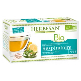 Infusion Bio Respiratoire Herbesan - Soulagez vos voies respiratoires
