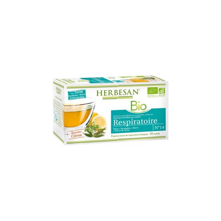 Infusion Bio Respiratoire Herbesan - Soulagez vos voies respiratoires