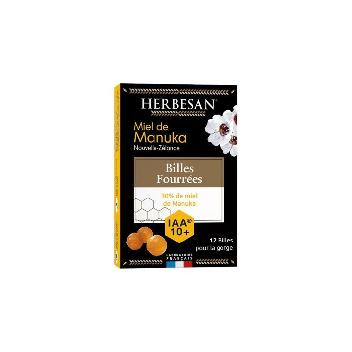 Miel de Manuka IAA 10+ - Billes fourrées Herbesan