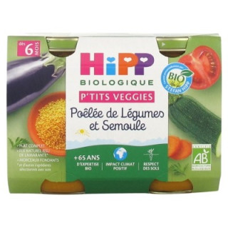 Poêlée de Légumes et Semoule Bio pour Bébés