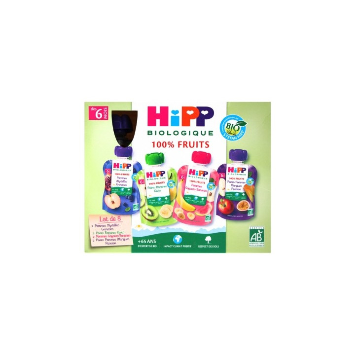 HiPP 100% Fruits Bio pour bébés dès 6 mois